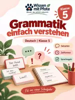 Vorschau - Arbeitsblätter - Grammatik einfach verstehen – Satzarten & Satzglieder | Klasse 5 - Deckblatt