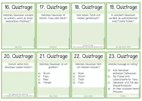Vorschau - Aufgabenkarten - Quizkarten zu den Gewässerarten - Seite 3