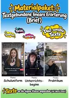 Vorschau - Unterrichtsreihen - Textgebundene lineare Erörterung (als Brief) - Deckblatt