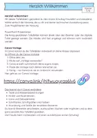 Vorschau - Präsentationen/Tafelbilder - Herzlich willkommen in Klasse 1–4 | Tafelbilder erster Schultag – Präsentation und Canva · Tafelmaterial - Seite 1