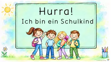 Vorschau - Präsentationen/Tafelbilder - Herzlich willkommen in Klasse 1–4 | Tafelbilder erster Schultag – Präsentation und Canva · Tafelmaterial - Seite 3