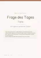 Vorschau - Spiele - Frage des Tages - 65 Fragen rund um Tiere für Klasse 1 bis 4 - Seite 1