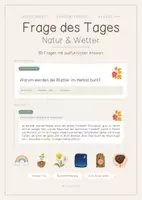 Vorschau - Spiele - Frage des Tages - 65 Fragen rund um Natur und Wetter - 1 bis 4 Klasse - Deckblatt