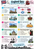 Vorschau - Arbeitsblätter - Country Quizzes - Englisch | England, Scotland, Ireland, Wales, USA, Canada, Australia, New Zealand & South Africa - Seite 1