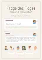 Vorschau - Spiele - Frage des Tages - 55 Fragen zu Körper und Gesundheit - 1. - 4. Klasse - Deckblatt