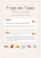 Vorschau - Spiele - Frage des Tages - 55 Fragen rund um Essen-und-Alltag - 1. - 4. Klasse - Deckblatt