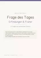 Vorschau - Spiele - Frage des Tages - 21 Fragen rund um Erfindungen und früher - 1. - 4. Klasse - Seite 1
