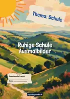 Vorschau - Arbeitsblätter - Ruhige Schule Ausmalbilder - Deckblatt