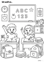 Vorschau - Arbeitsblätter - Ruhige Schule Ausmalbilder - Seite 2