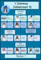 Vorschau - Spiele - Zahlenraum 10, 4 Dominos: Verliebte Zahlen, Addition, Subtraktion, Punktefeld 20 - Deckblatt