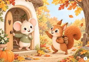 Vorschau - Fördermaterial/Inklusion - Erntedank mit Mia Maus – Kamishibai-Geschichte mit 8 Bildern & pädagogischem Begleitmaterial - Seite 1