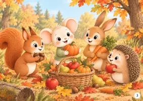 Vorschau - Fördermaterial/Inklusion - Erntedank mit Mia Maus – Kamishibai-Geschichte mit 8 Bildern & pädagogischem Begleitmaterial - Seite 3
