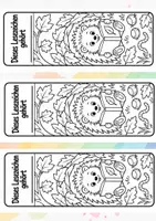 Vorschau - Anderer Materialtyp - Lesezeichen zum Ausmalen mit dem kleinen Igel I Lesespaß I Igelklasse I Deutsch - Seite 1
