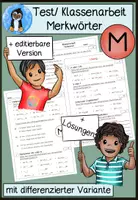 Vorschau - Arbeitsblätter - Merkwörter – Test & Klassenarbeit Deutsch | Rechtschreibung Klasse 3 & 4 | FRESCH - Deckblatt
