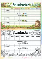 Vorschau - Anderer Materialtyp - Stundenplan mit dem kleinen Igel I Igelklasse I Grundschule I Tagesplan - Seite 1