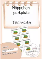 Vorschau - Poster - Mäppchenparkplatz - Tischkarte - Deckblatt