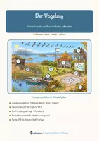Vorschau - Stationenlernen - Der Vogelzug – Lesespurgeschichte mit Rätselaufgaben (Klasse 7) - Seite 1