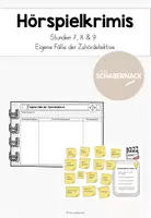 Vorschau - Arbeitsblätter - Kriminell gut hören mit Detektiv X - Stunde 7, 8 & 9: Eigene Fälle der Zuhördetektive - Deckblatt