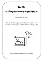 Vorschau - Arbeitsblätter - Kunst: Bildschreibung Schritt für Schritt üben (Jg. 5-8) - Deckblatt