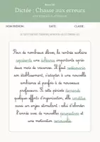 Aperçu - Préparation de séance / Séance complète - Dictée Chasse aux erreurs CM2 +2 fiches d'activités - Page 3