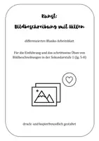 Vorschau - Arbeitsblätter - Kunst: Bildbeschreibung mit Hilfen üben (Jg. 5-8) - Deckblatt