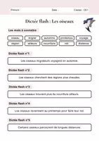 Aperçu - Préparation de séance / Séance complète - Dictée Les oiseaux CE1 +4 fiches d'activités - Page 2