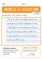 Aperçu - Préparation de séance / Séance complète - Dictée CM1 +3 fiches d'activités - Page 1