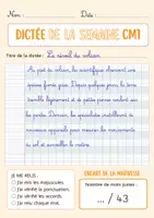 Aperçu - Préparation de séance / Séance complète - Dictée CM1 +3 fiches d'activités - Page de couverture