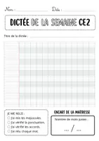 Aperçu - Préparation de séance / Séance complète - Dictée CE2 +2 fiches d'activités - Page 1