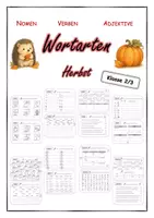 Vorschau - Unterrichtsreihen - Wortarten Herbst - Deckblatt