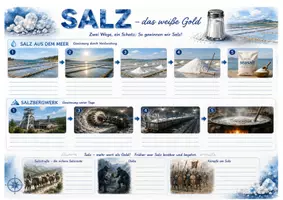 Vorschau - Arbeitsblätter - Kochsalz - Natriumchlorid - Salz - das weiße Gold - Speisesalz - Seite 3