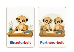 Vorschau - selbst erstellte Cliparts/Grafiken - Sozialformkarten Erdmännchen - Seite 1
