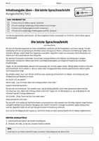 Vorschau - Arbeitsblätter - Kurzgeschichte Inhaltsangabe Übungsmaterial Klasse 7/8 - Seite 1
