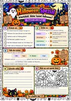 Vorschau - Arbeitsblätter - Halloween - Woher kommt das eigentlich? 3. Und 4. Klasse - Seite 1