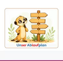 Vorschau - selbst erstellte Cliparts/Grafiken - Sozialformkarten Erdmännchen - Deckblatt