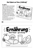 Vorschau - Mal- und Bastelvorlagen - Flipbook Ernährung – Nährstoffe, Stoffwechsel & Verdauung I Unterrichtsmaterial zum Zusammenfassen - Seite 1