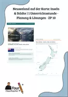Vorschau - Stundenentwürfe - Neuseeland auf der Karte Inseln & Städte 1 Unterrichtsstunde · Planung & Lösungen · ZP 10 - Deckblatt
