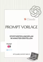 Vorschau - Lehrpläne/Lehrermaterial - Prompt Vorlage für einen Stoffverteilungsplan - Deckblatt