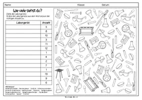Vorschau - Arbeitsblätter - Laborgeräte erkennen & benennen (Wimmelbild) - Seite 2