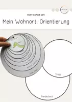 Vorschau - Mal- und Bastelvorlagen - Mein Wohnort: Orientierung (Das bin ich, hier wohne ich!) - Deckblatt