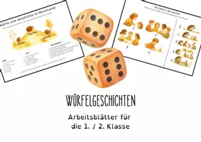 Vorschau - Arbeitsblätter - Würfelgeschichten im Herbst - Deckblatt
