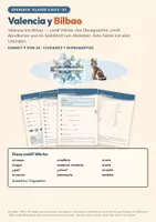Vorschau - Arbeitsblätter - Spanisch A1: Valencia y Bilbao (Valencia und Bilbao) - Deckblatt