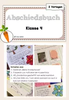 Vorschau - Arbeitsblätter - Abschied Klasse 4: Abschiedsbuch Vorlagen - Deckblatt