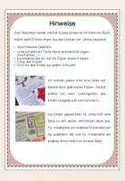 Vorschau - Arbeitsblätter - Abschied Klasse 4: Abschiedsbuch Vorlagen - Seite 1
