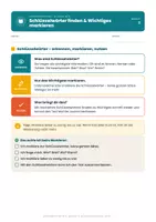 Vorschau - Stundenentwürfe - Lesekompetenz 5/6 – Schlüsselwörter finden & Wichtiges markieren - Seite 1