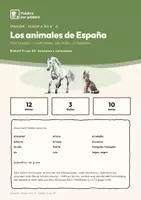 Vorschau - Arbeitsblätter - Spanisch A1 Fünferpaket: Tiere und Natur - Seite 2