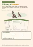 Vorschau - Arbeitsblätter - Spanisch A1: El lince y el bosque (Der Luchs und der Wald) - Deckblatt