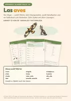 Vorschau - Arbeitsblätter - Spanisch A1: Las aves (Die Vögel) - Deckblatt