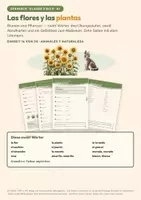 Vorschau - Arbeitsblätter - Spanisch A1: Las flores y las plantas (Blumen und Pflanzen) - Deckblatt