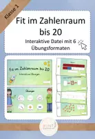 Vorschau - Interaktives Material - Fit im Zahlenraum bis 20 interaktive Übungen - Deckblatt